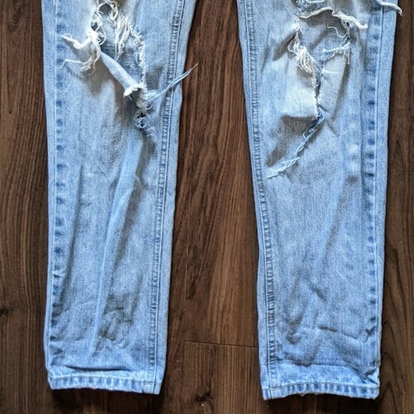 Anine Bing - Distressed Destroyed Jeans | Size 26 Relaxed Fit | Light Wash Blue - Picture 15 of 15